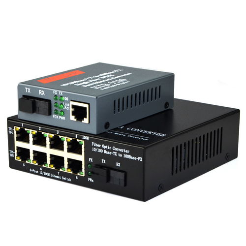 Haohanxin百兆1光8電單模單纖與1光1電光纖收發(fā)器 光電轉換解決方案詳解